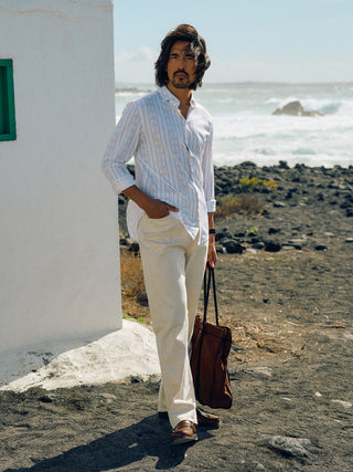 Lightweight Classic Shirt Earth Stripe Regular