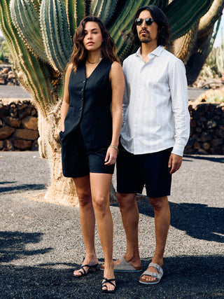 Women's Skye Long Vest Black