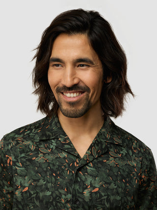Bowling Short Sleeve Shirt Forest Night