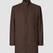 Casentino Wool Coat Saddle Brown
