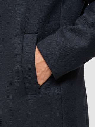 Casentino Wool Coat Dark Navy