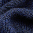 Chunky Soft Wool Knit Crewneck Dark Navy Melange