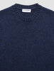 Chunky Soft Wool Knit Vest Dark Navy Melange