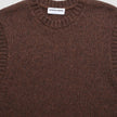 Chunky Soft Wool Knit Vest Saddle Brown Melange