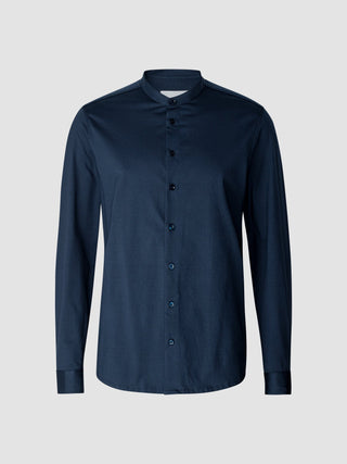 Classic Shirt Mandarin Collar Navy