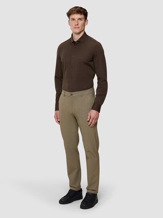 Classic Shirt Saddle Brown Slim