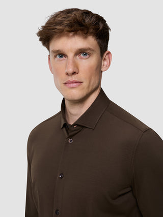 Classic Shirt Saddle Brown Regular