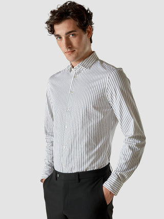 Classic Shirt Black Stripes Regular