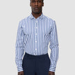 Classic Shirt Dusky Blue Stripe Slim