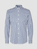 Classic Shirt Dusky Blue Stripe Slim