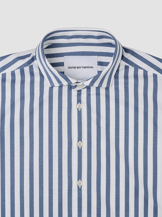 Classic Shirt Dusky Blue Stripe Slim