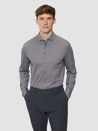 Classic Shirt Snowdrop Flowers Slim