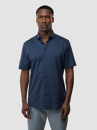 Classic Short Sleeve Shirt Lotus Navy