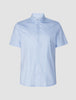 Classic Short Sleeve Shirt Light Blue Stripes