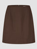 Women Ease Short Skirt Mocha Melange