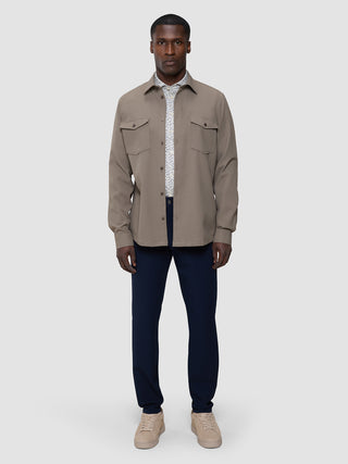 Effortless Overshirt Shadow Brown