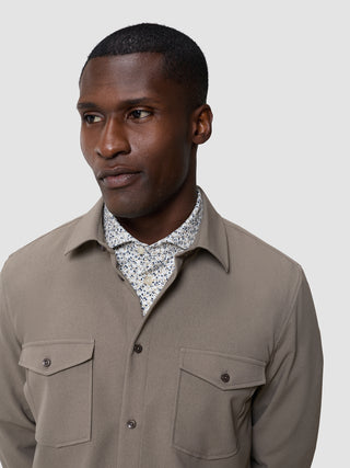 Effortless Overshirt Shadow Brown