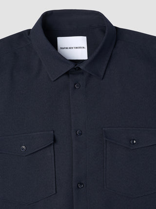 Effortless Overshirt Dark Navy
