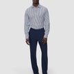 Elevated Shirt Navy Stripe Thin Regular