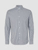 Elevated Shirt Navy Stripe Thin Slim