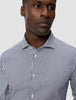 Elevated Shirt Navy Stripe Thin Regular