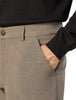Essential Pants Regular Dark Beige Melange