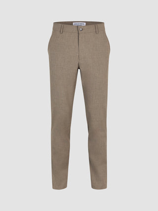 Essential Pants Regular Dark Beige Melange