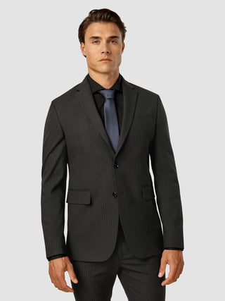 Essential Blazer Regular Asphalt Pinstripe