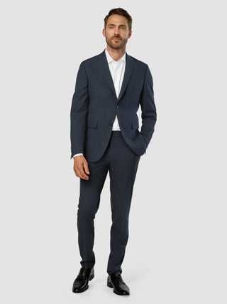 Essential Blazer Slim Dark Blue Check
