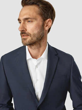 Essential Blazer Slim Dark Blue Check