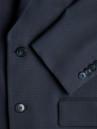 Essential Blazer Regular Dark Blue Check
