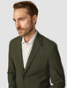 Essential Blazer Slim Moss Green Pinstripe