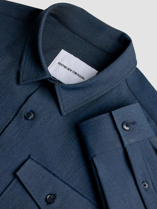 Essential Overshirt Navy Melange