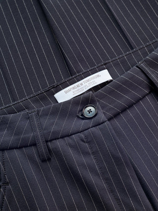Essential Pants Straight Navy Pinstripe