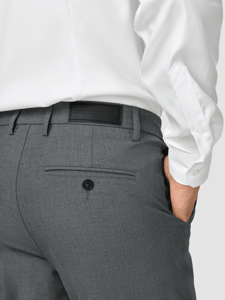 Essential Suit Pants Slim Dark Grey Melange