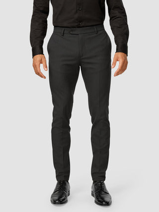 Essential Suit Pants Slim Asphalt Pinstripe