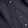 Essential Set Navy Pinstripe Short Vest & Maxi Skirt