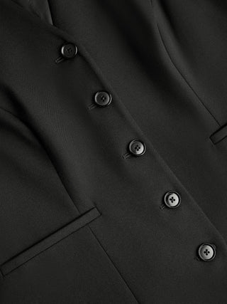 Essential Vest Long Black