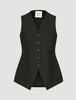 Essential Vest Long Black