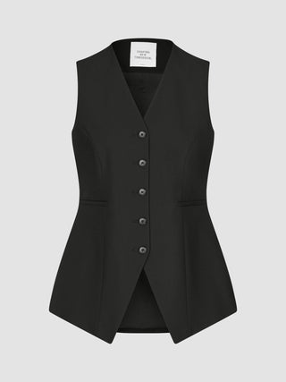 Essential Vest Long Black