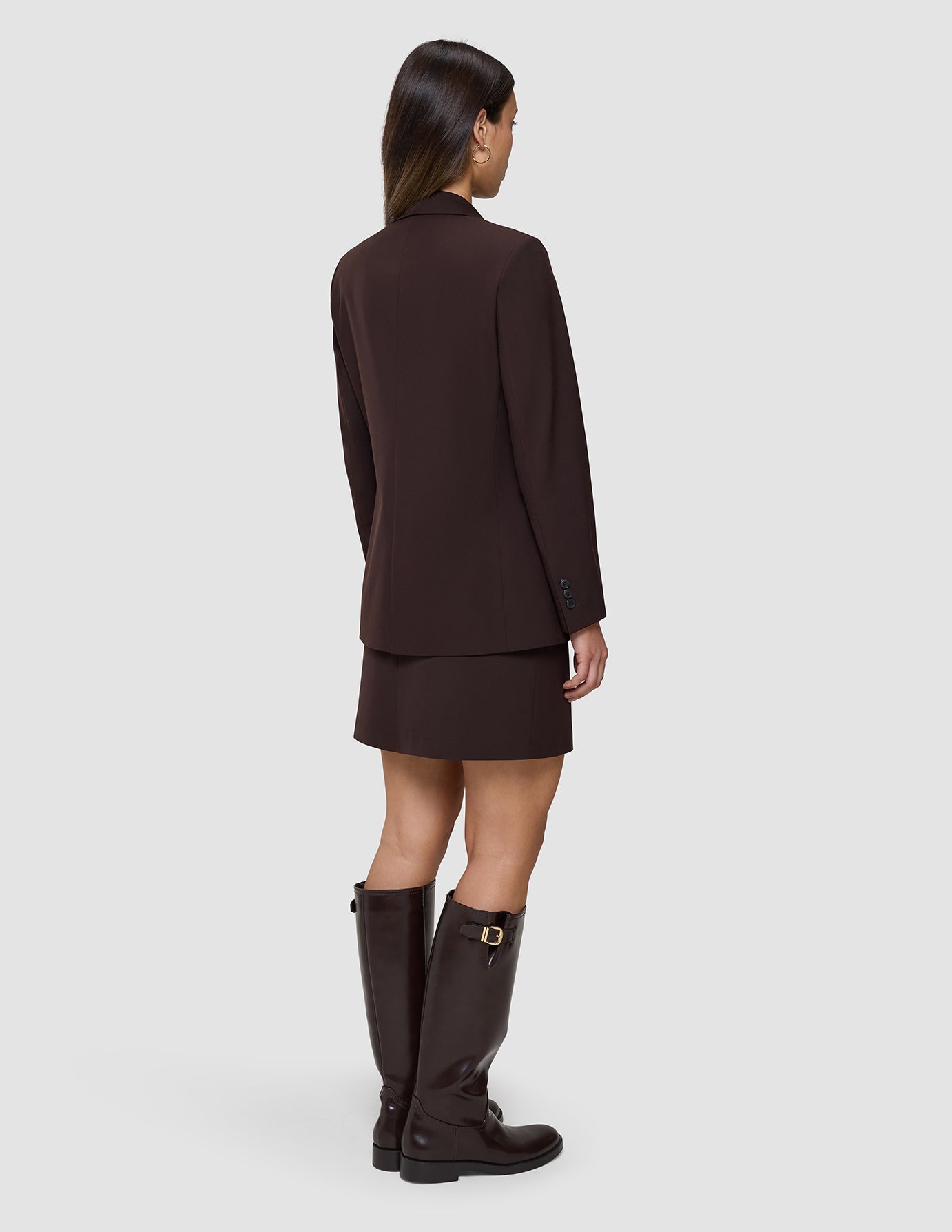 Essential Set Espresso Blazer Short Skirt