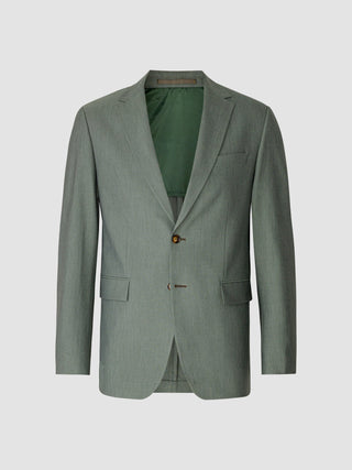 Essential Blazer Slim Green Melange