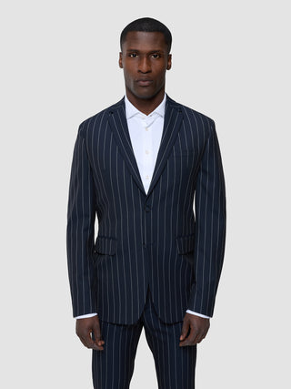 Essential Blazer Navy Stripes Slim