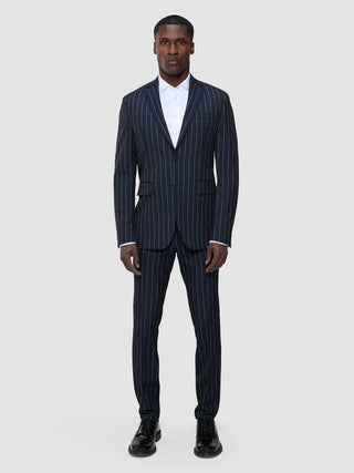 Essential Blazer Navy Stripes Slim