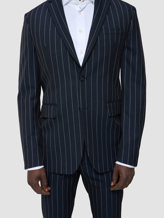 Essential Blazer Navy Stripes Slim