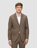 Essential Blazer Slim Saddle Brown Melange