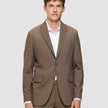 Essential Blazer Slim Saddle Brown Melange