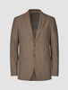 Essential Blazer Slim Saddle Brown Melange