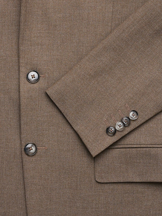 Essential Blazer Regular Saddle Brown Melange