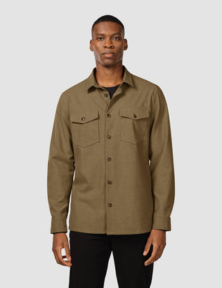 Essential Overshirt Vintage Brown Melange